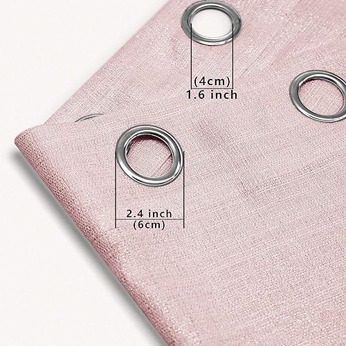 Miniatura 6 de KOUFALL - Cortinas transparentes con aspecto de lino y brillantina