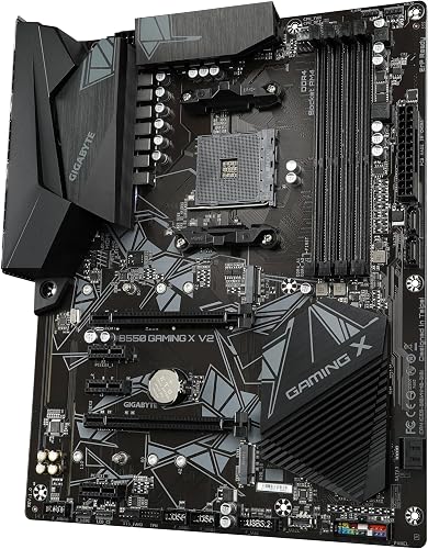 Gigabyte B550 Gaming X V2 Motherboard - Supports AMD Ryzen 5000 Series AM4 CPUs, 10+3 Phases Digital Twin Power Design, up to 4733MHz DDR4 (OC), 2xPCIe 3.0 M.2, GbE LAN, USB 3.2 Gen1 - 4