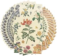 Vista 1 de Servilletas de papel florales para platos, 60 servilletas desechables largas para decoración de fiesta, boda, cumpleaños, baño (amarillo)