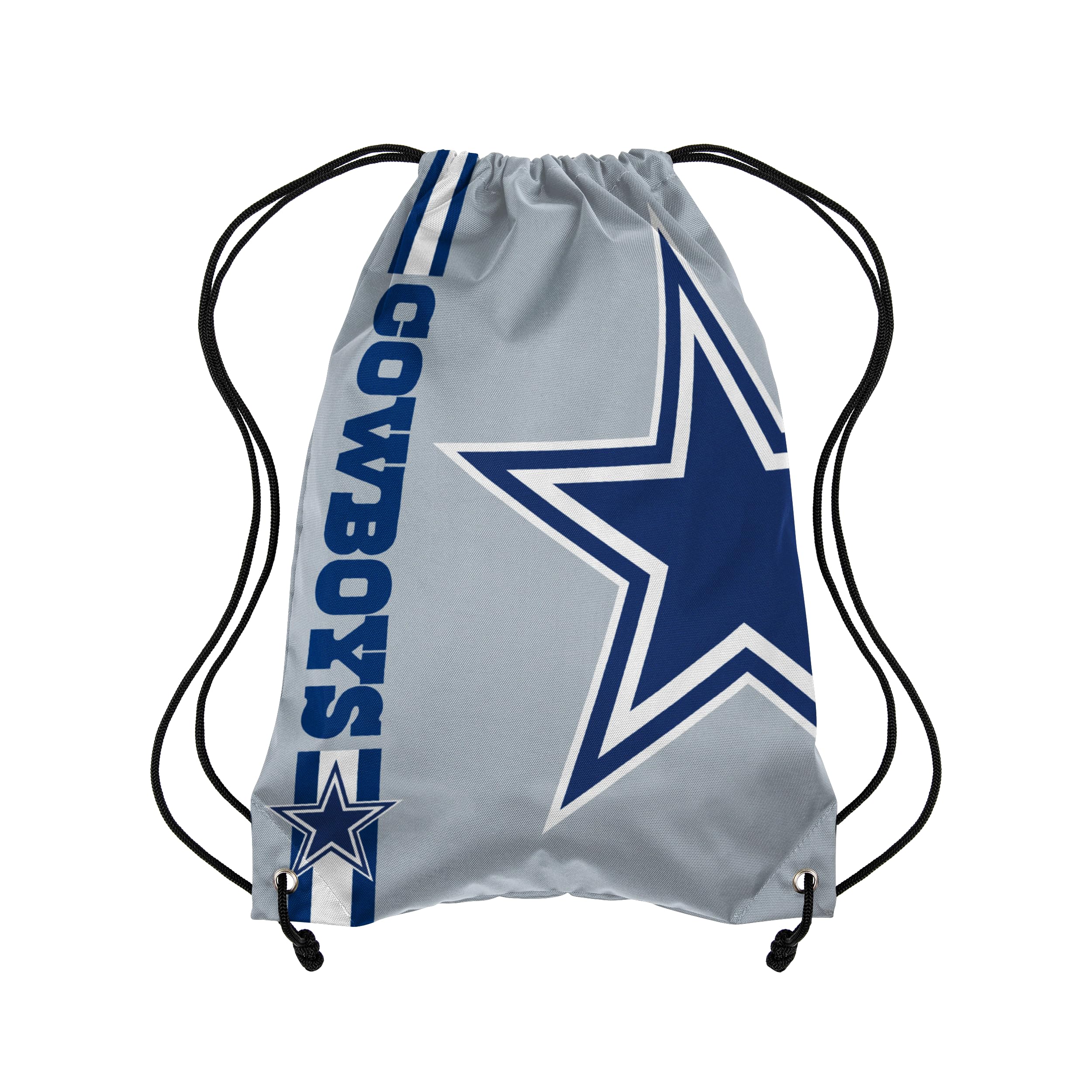 FOCO Dallas Cowboys NFL Alternate Color Big Logo Drawstring Backpack - Gray