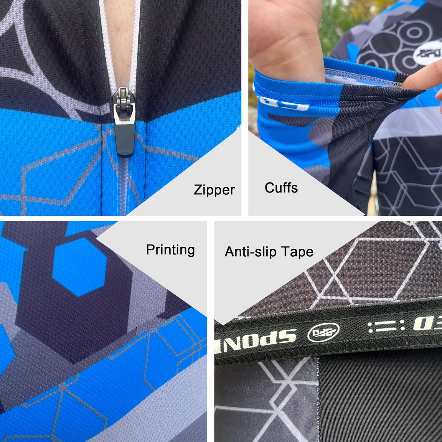 sponeed Cycling Clothes for Men Long Sleeve Mountain Bike Road Bicycle Shirt Jerseys Padded Pants Biking Outfits - Image 8