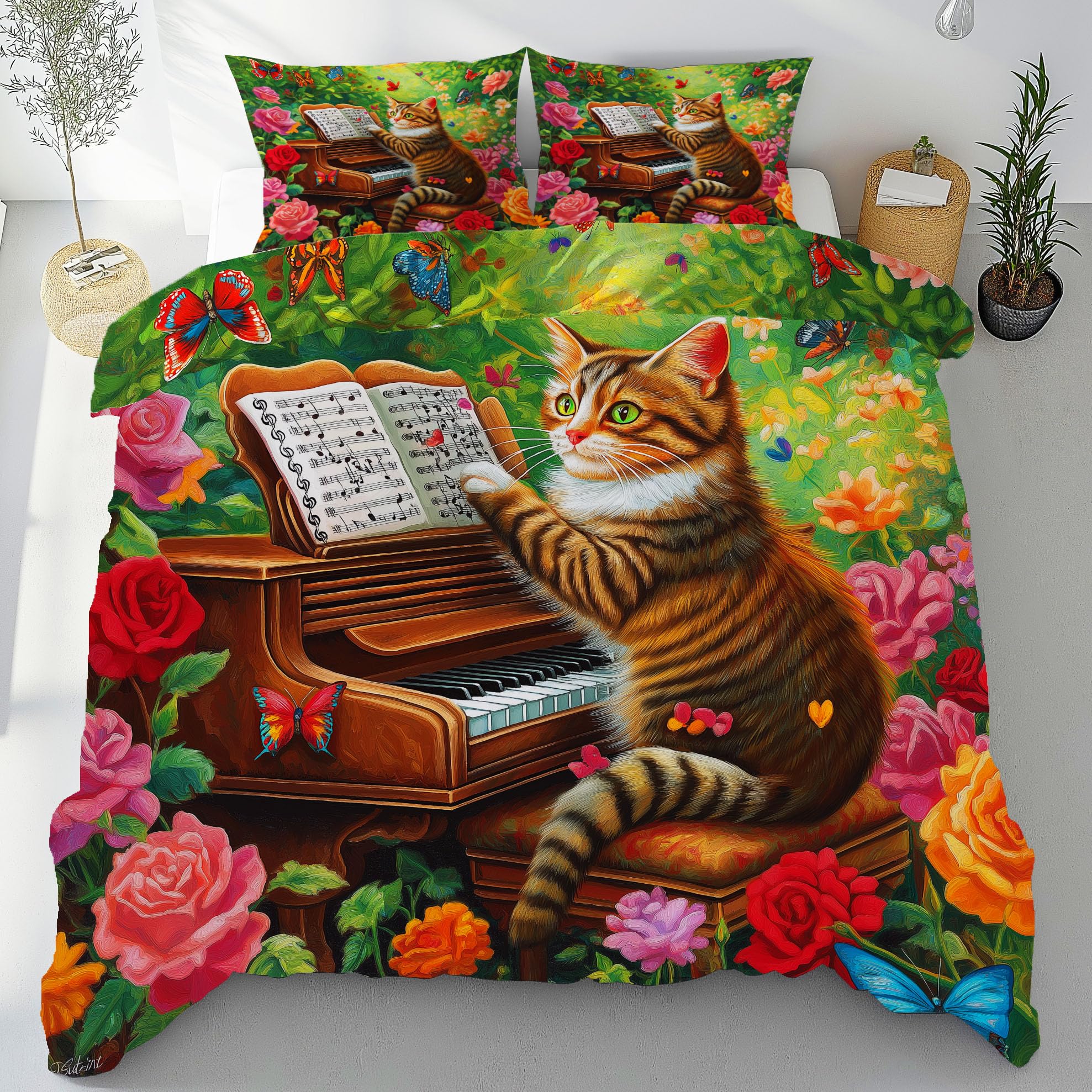 Housse de couette 240x260 chat rose zippée : finis les lits défaits et la chaleur nocturne