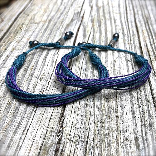 Miniatura 153 de Rumi Sumaq Pulsera de concientización para hombres, mujeres y niños – Pulsera de apoyo tejida ajustable anudada a mano – Pulsera de conciencia sutil