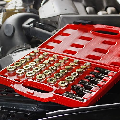 Miniatura 4 de ABN Kit de reparación de roscas de tapón de drenaje de aceite, kit de reenhebrado de 114 piezas, kit métrico universal de tapón de drenaje de aceite