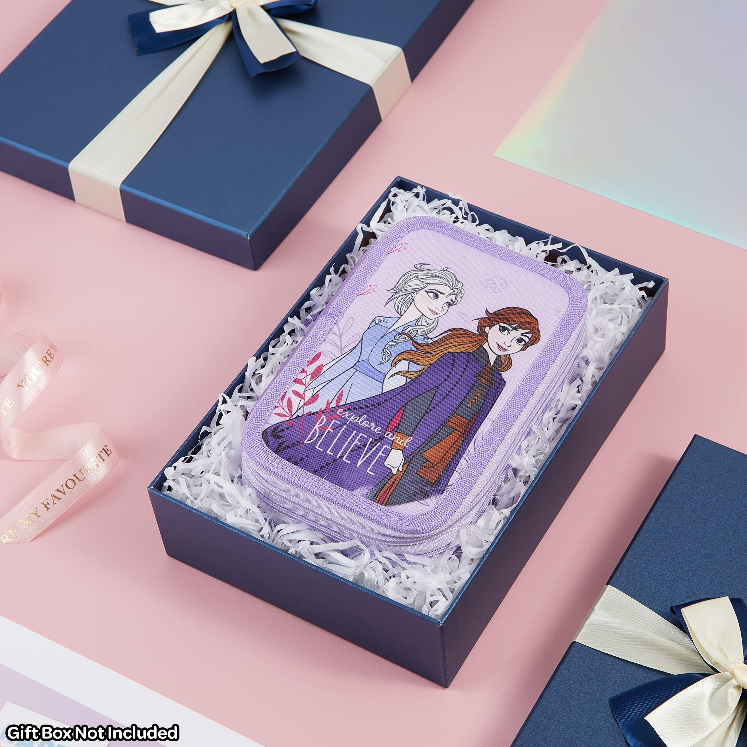 Disney Riempito Astuccio con Cancelleria Scuola (Frozen Tripla Zip)
