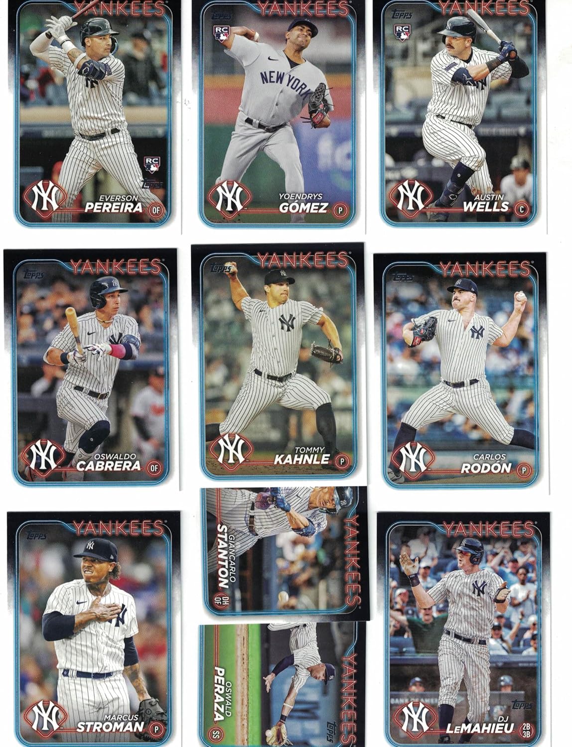 New York Yankees / 2024 Topps (Series 1 and 2) Yankees Baseball Team Set with (21) Cards! *Plus* The 2023 Topps (Series 1 and 2) Team Set with (20) Cards! ***Includes (3) Additional Bonus Cards of Former Yankees Greats Don Mattingly, Mark Teixeira and Bernie Williams! ***