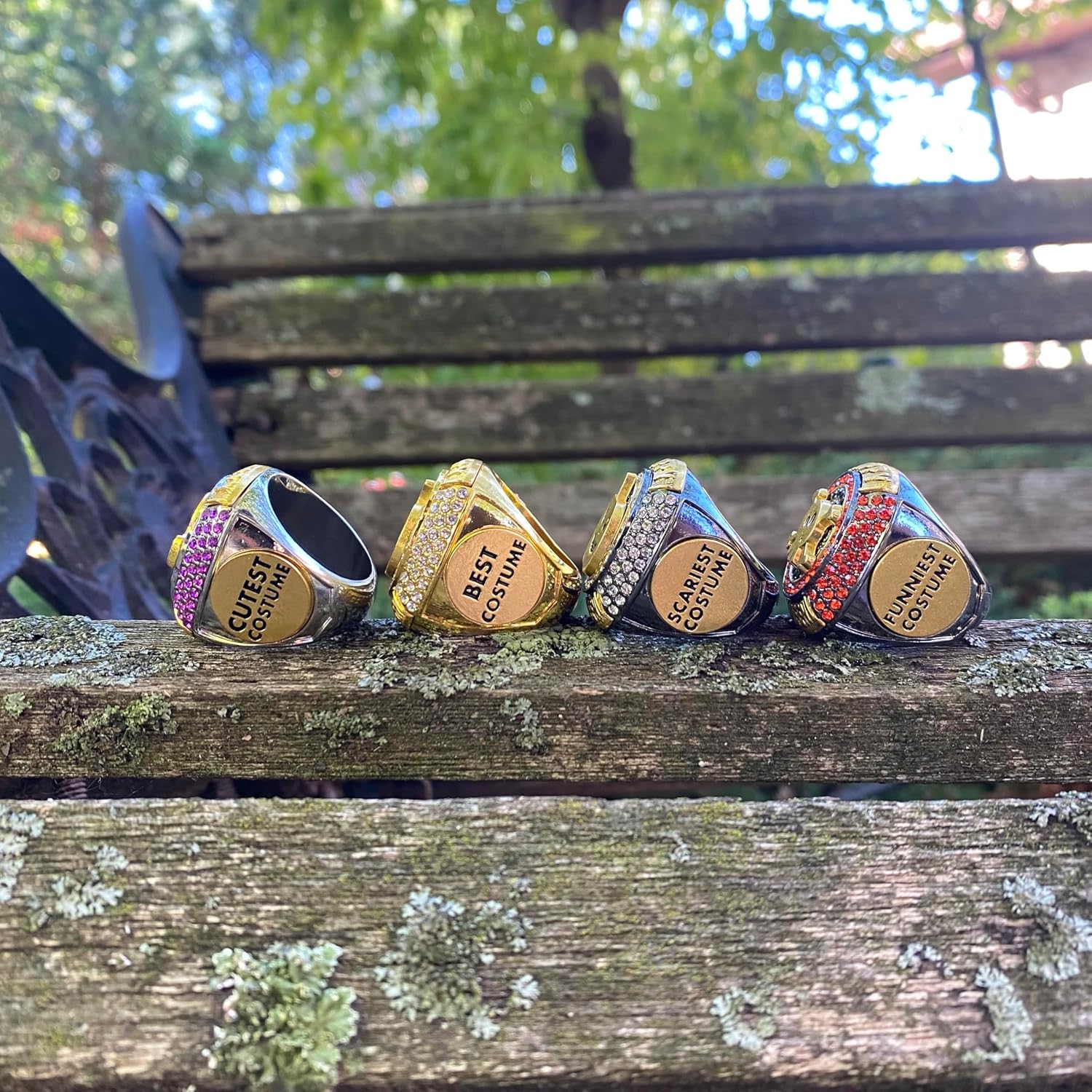 Legacy Rings Halloween Championship Trophy Ring Set for Scariest Best Funniest and Cutest Costume Contest Party Award Medal
