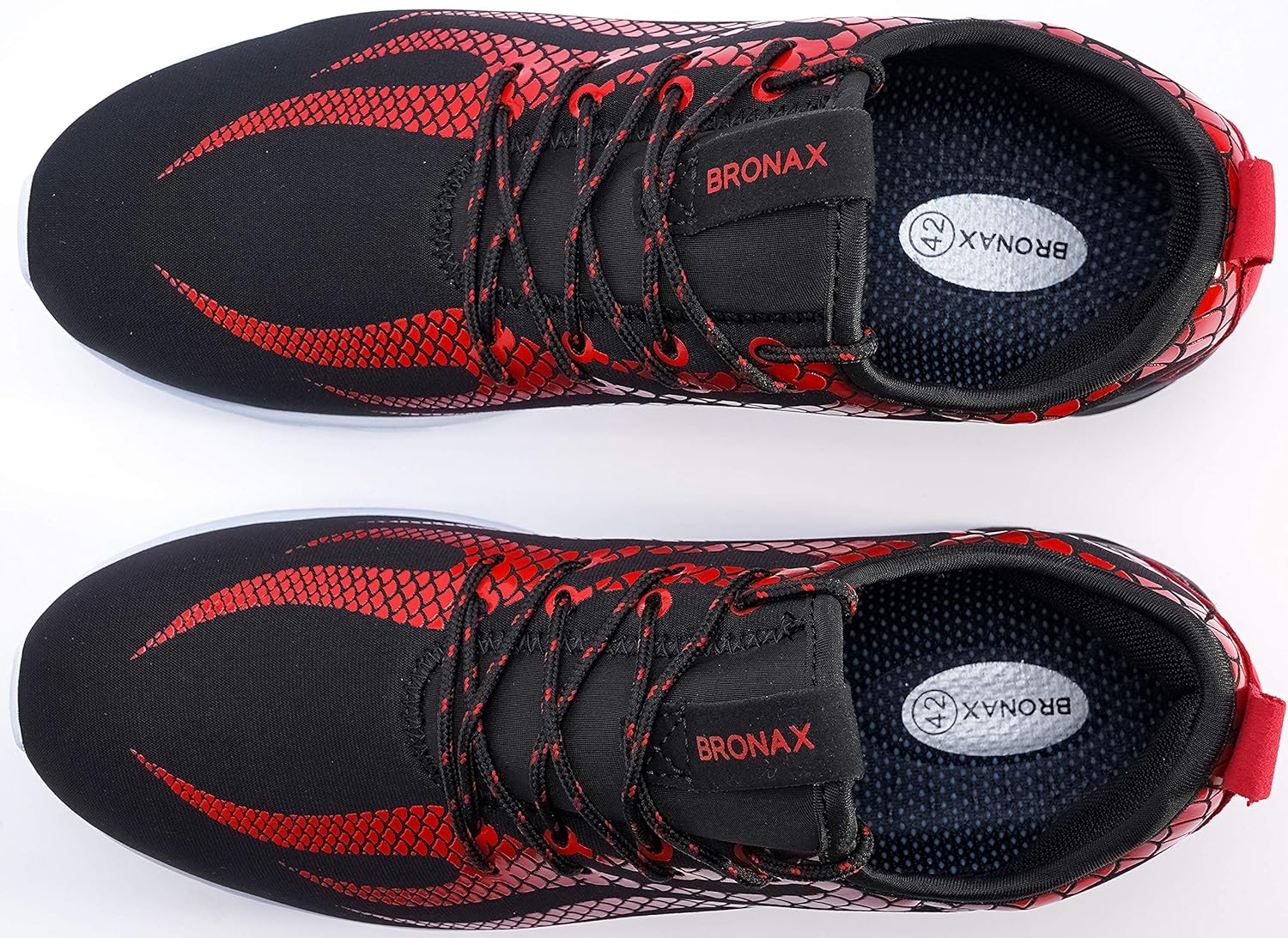  | BRONAX Men's Stylish Graffiti Personality Sneakers | Tennis & Racquet Sports