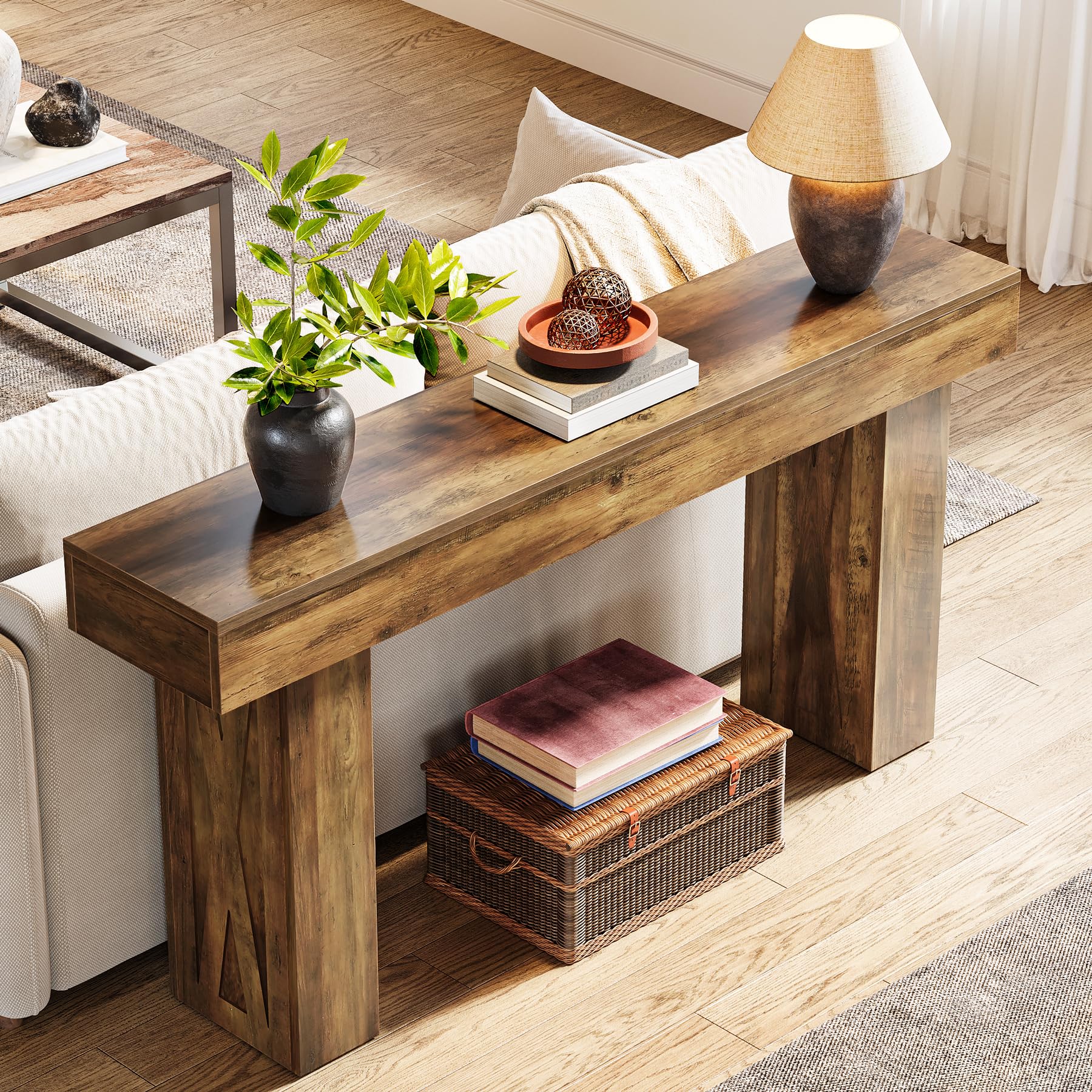 Tribesigns 160cm Schmaler Konsolentisch, Moderner Sofatisch für Flur, Eingangstisch für Wohnzimmer, Schlafzimmer, Home Office
