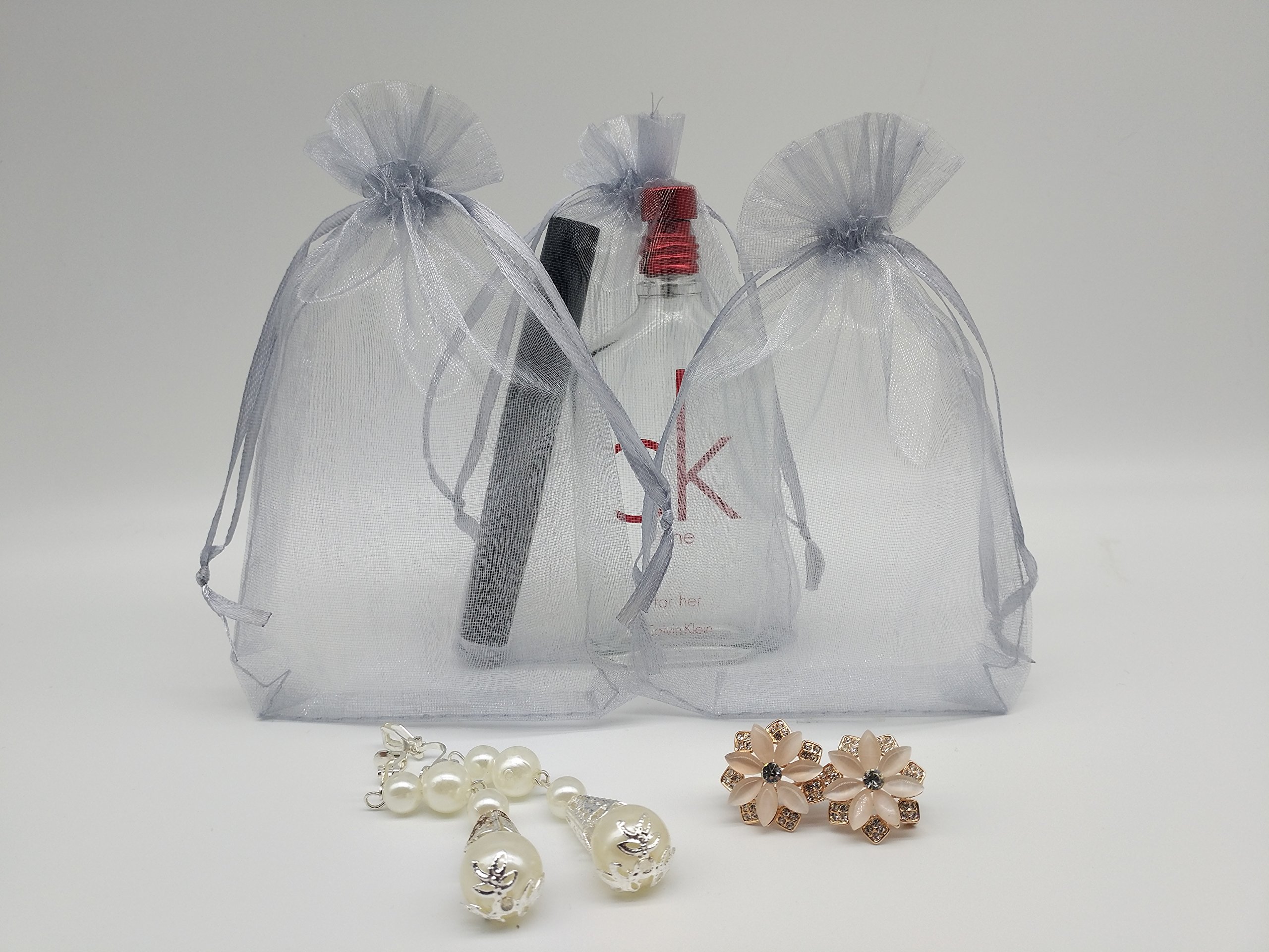 Lot De 100 Pochettes En Organza Avec Cordon – 13x18 Cm, Motif Corail Violet, Léger Et Réutilisable | Sacs De Rangement Pour Cadeaux, Bijoux, Bonbons Et Petites Pièces - 5