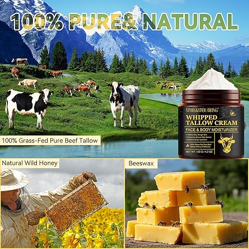 Miniatura 9 de WHLH & WELL-BEING Sarga de ternera para la piel, sebo de res y bálsamo de miel, hidratante para el cuidado de la piel de la cara y el cuerpo (1