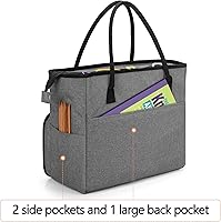 Vista 5 de Yarwo Bolsa de ganchillo para tejer, bolsa de almacenamiento de hilo para proyectos de WIP, madejas de hilo, ganchos de ganchillo y agujas de tejer