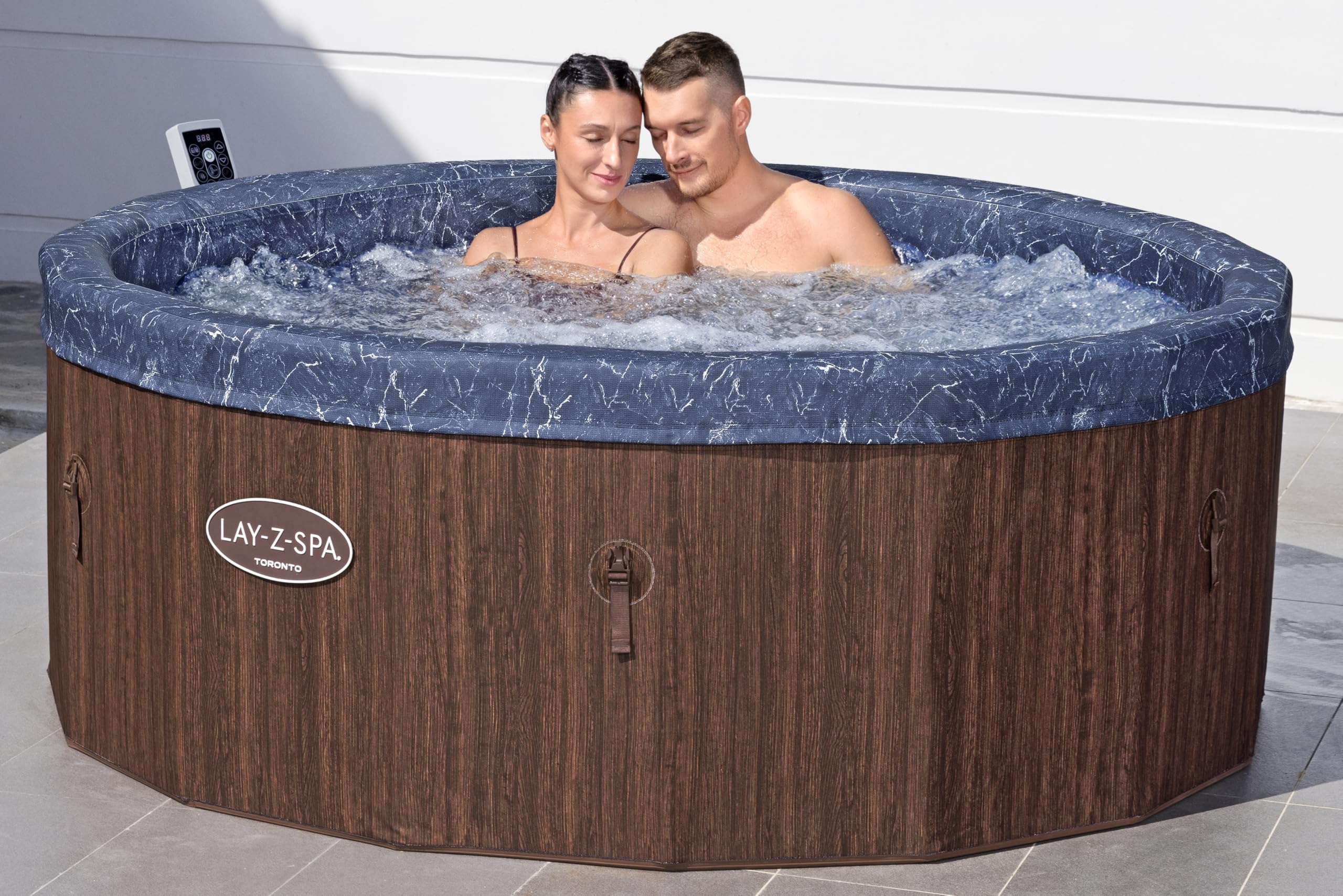 75" x 27,5"/1,90 MX 70 cm Toronto ThermaCore UltraFit Smart AirJet 7 Rond en Bois Marron