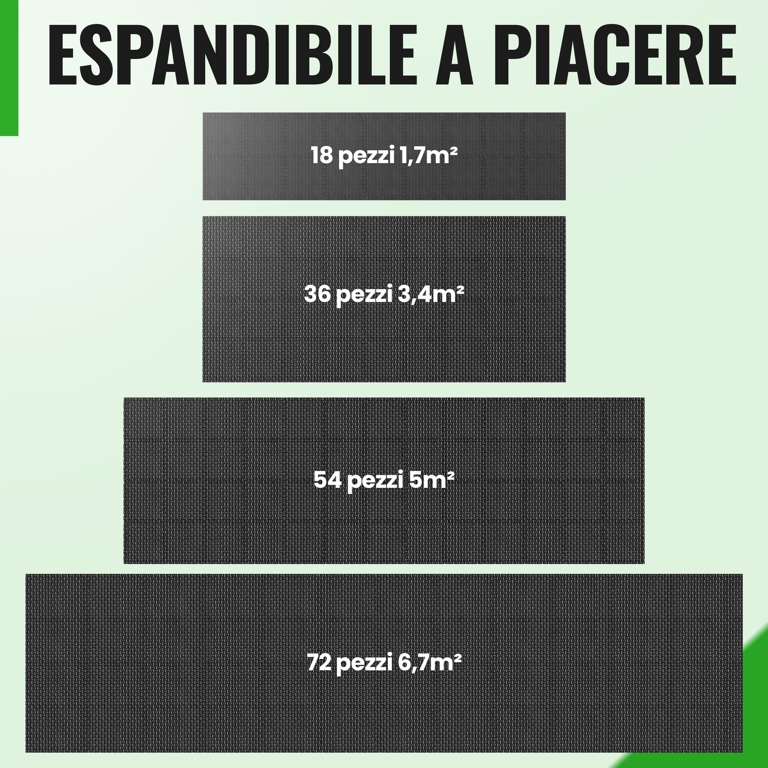 AthleticPro Fitness Tappetino protettivo per pavimento - tappetini extra spessi - tappetini protettivi antiscivolo per sala fitness e attrezzature per il fitness