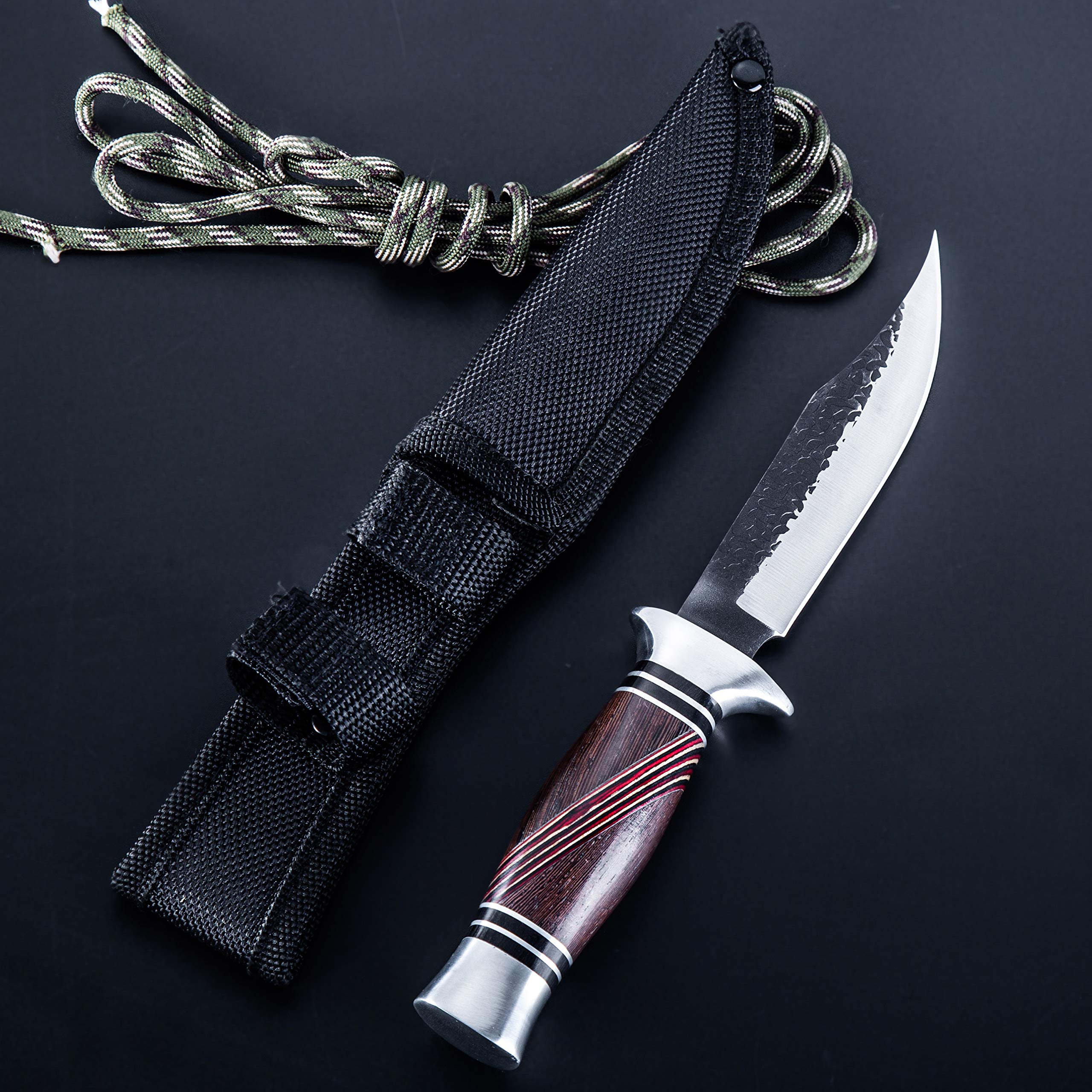 Hobby Hut HH-353,Jagdmesser mit Scheide, jagdmesser feststehende klinge (Black)
