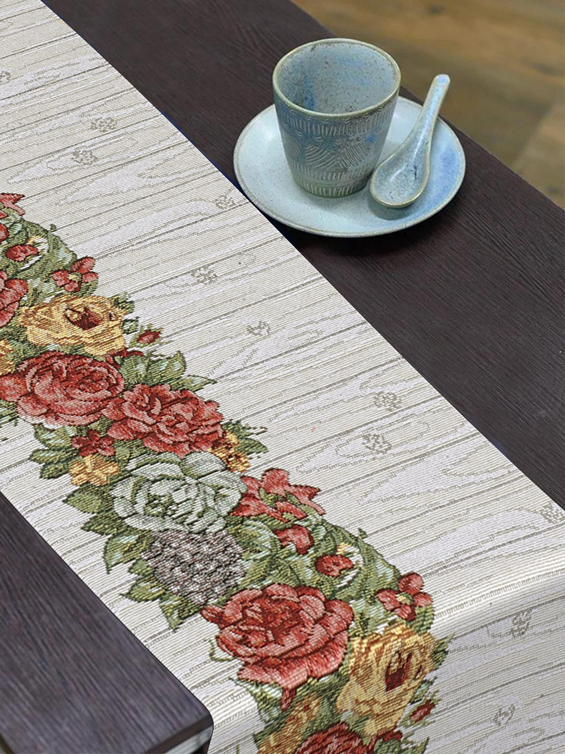PRAKARTIK BY INDUARTS 100% Cotton Yellow Red Roses Border Rectangular Dining Table Runner. Yellow (Set of 1 + 135 Cm Runner), 135 Cm (B0B6W6XFLN) Amazon Price History, Amazon Price Tracker