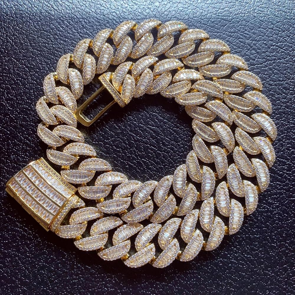 ICEDIAMOND 20MM Mix-pave CZ Diamond Arc Cuban Link Chain ICEDIAMOND 20MM Mix-pave CZ Diamond Arc Cuban Link Chain