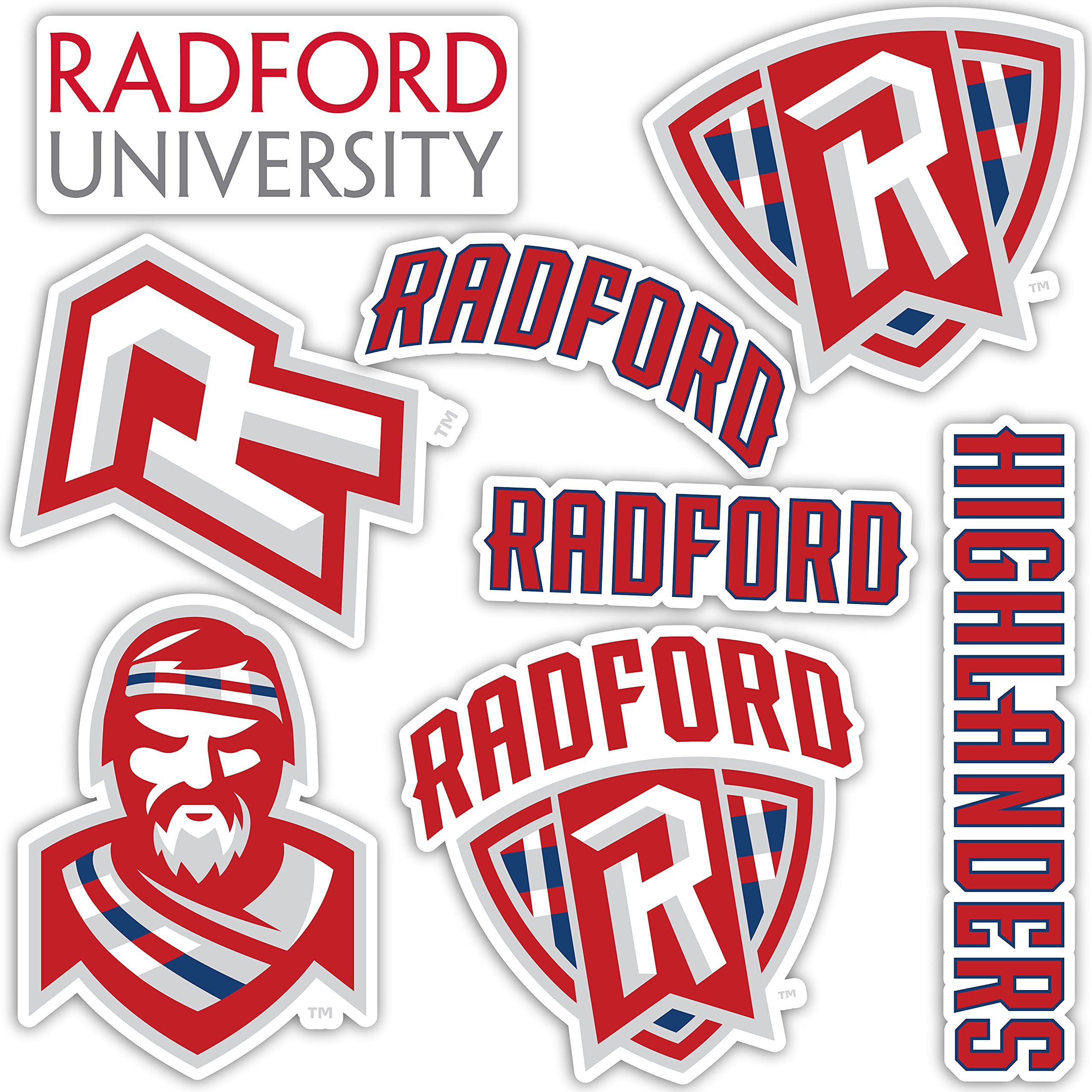 Pegatina de vinilo de Radford University para portátil y ordenadores en hoja completa resistente