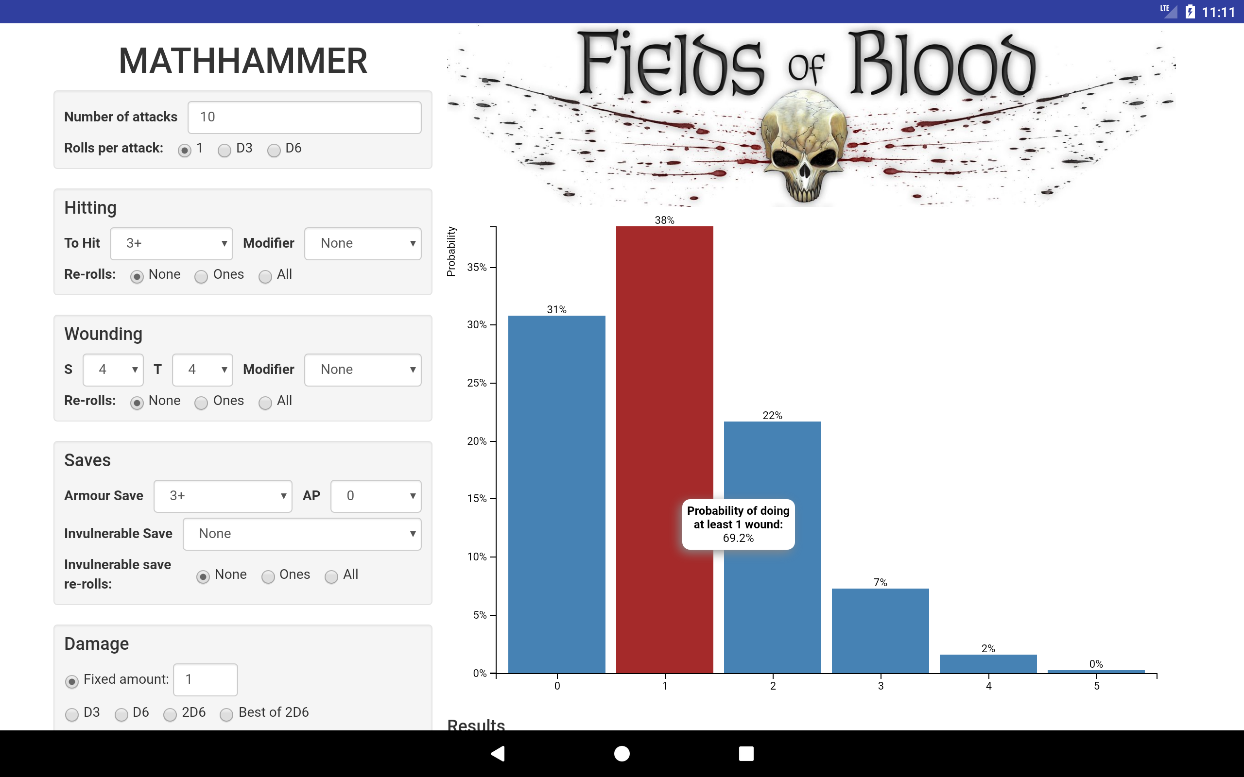 Fields of Blood Mathhammer App on the Amazon Appstore
