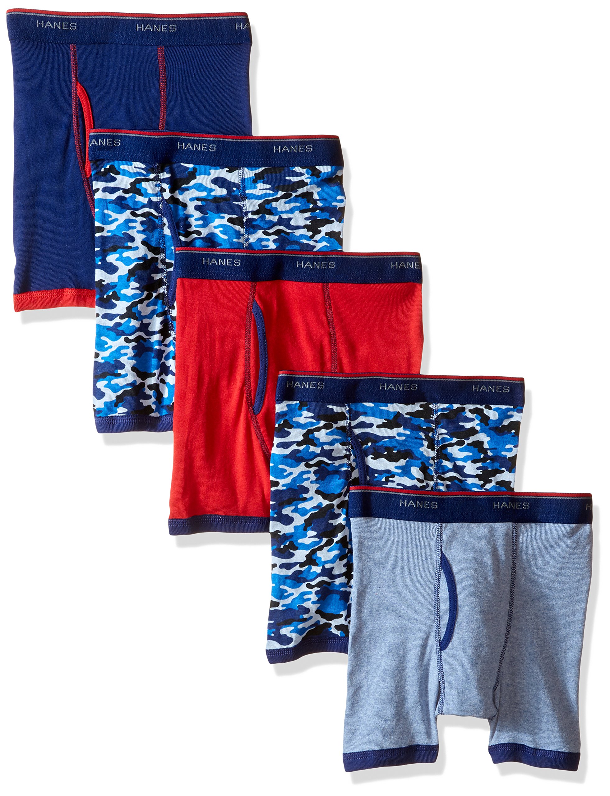 Hanes Boys' 5-Pack Sport Inspired Ringer Boxer Brief