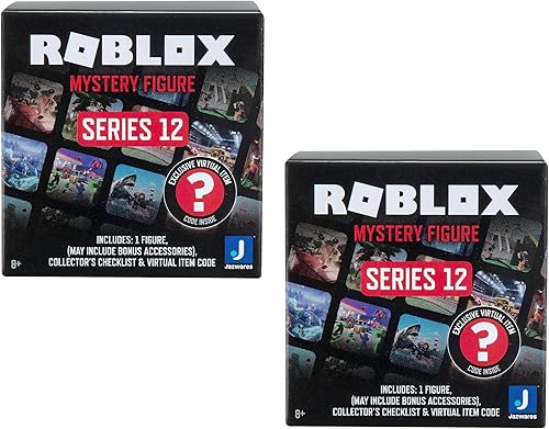 Roblox - Caja ciega misteriosa de figuras de acción, paquete de 2 unidades, serie 12, mezcla y combina minifiguras coleccionables y accesorios con