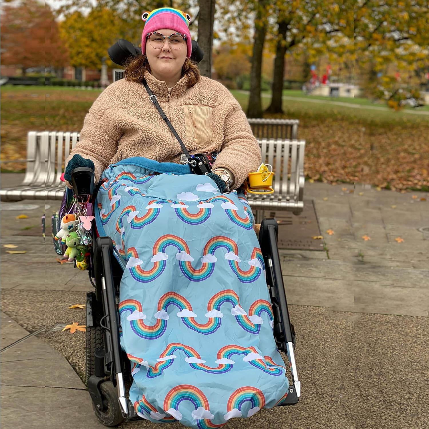 BundleBean FleeceLined Wheelchair Cosy Cover 100 Waterproof Rain