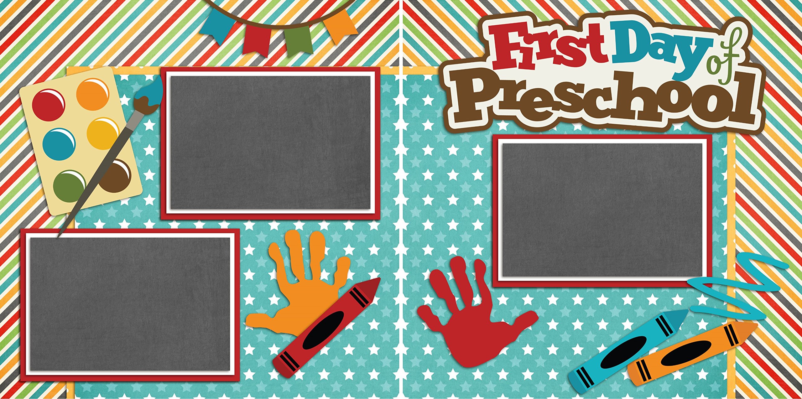 Pierwszy dzień szkoły PREK - 5. zestaw do scrapbookingu - 8 układów podwójnych stron
