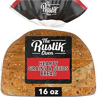 The Rustik Oven Hearty Grains & Seeds Bread, Bread Free From Artificial Colors and Flavors, 16 Oz Loaf