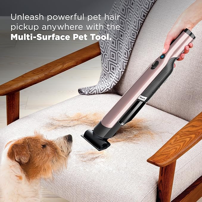 Shark WANDVAC Cordless Hand Vac Lightweight and Portable at 1.4 lbs. with Powerful Suction, Charging Dock, One-Touch Empty for Car & Home, Rose Gold