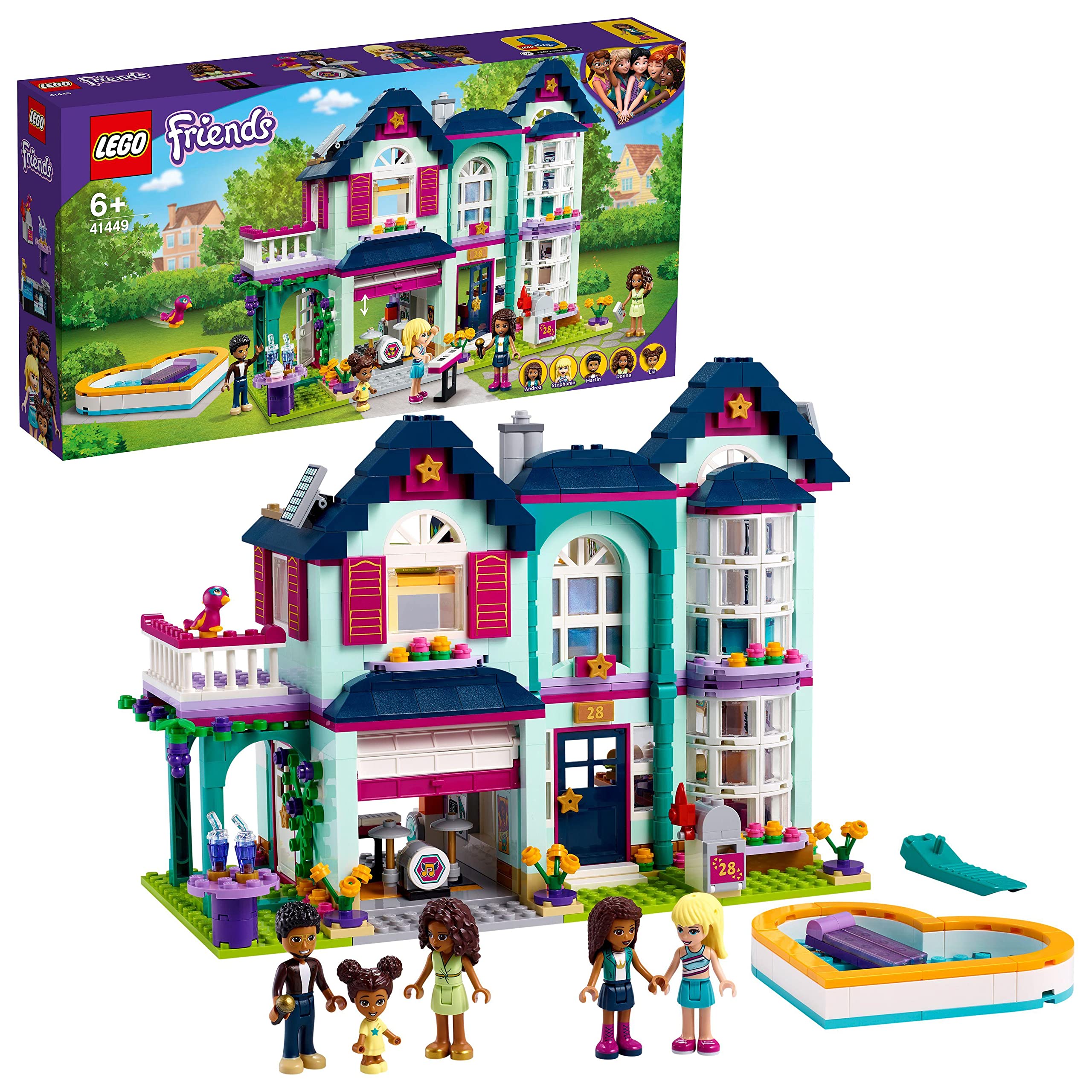 LEGO 41449 Friends La Villetta Familiare Di Andrea, Multicolore