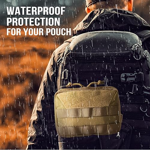 Miniatura 4 de OneTigris MOLLE Pouch, Tactical Admin Pouch Belt EDC Tool Organizer Zippered Utility Waist Pack 7.5"x5"x2"