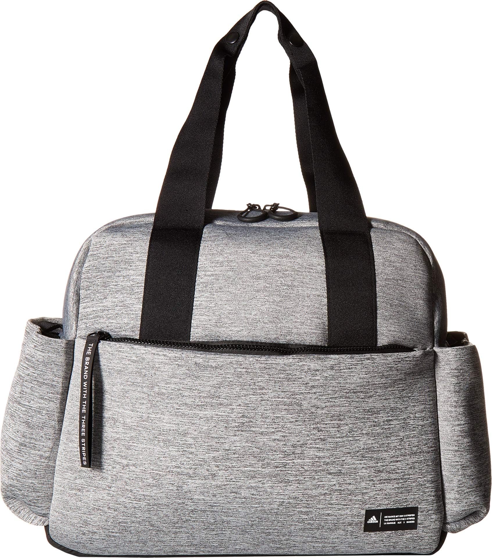 adidas Women's Sport To Street Premium Tote Bag, Jersey Knit Grey/Black, ONE SIZE