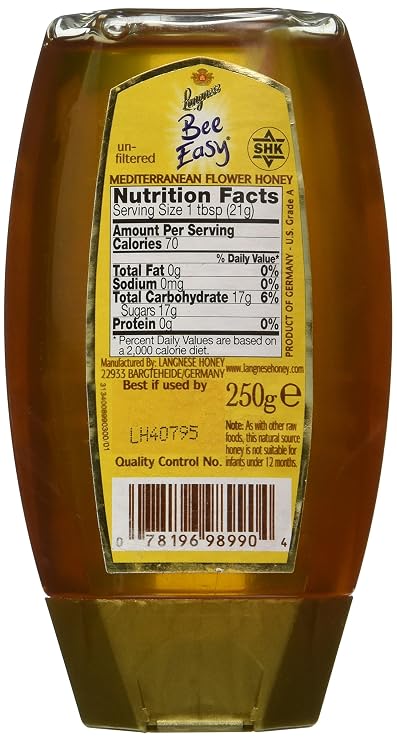 Langnese Bee Easy Honey, Mediterranean Flower, 8.80 Ounce