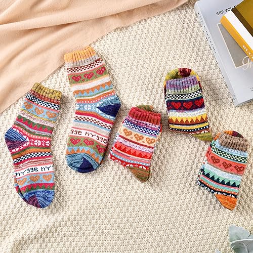 Miniatura 2 de Pleneal Wool Socks for Women - Womens Wool Socks Winter Warm Wool Socks Men Cozy Knit Socks Boots Socks for Women