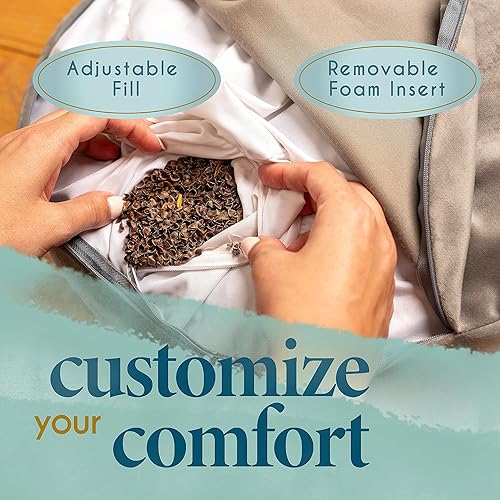 Miniatura 5 de Florensi Cojín de meditación  Cómoda almohada de suelo  Almohada tradicional tibetana de meditación con hermosa funda de terciopelo  Cojín de suelo