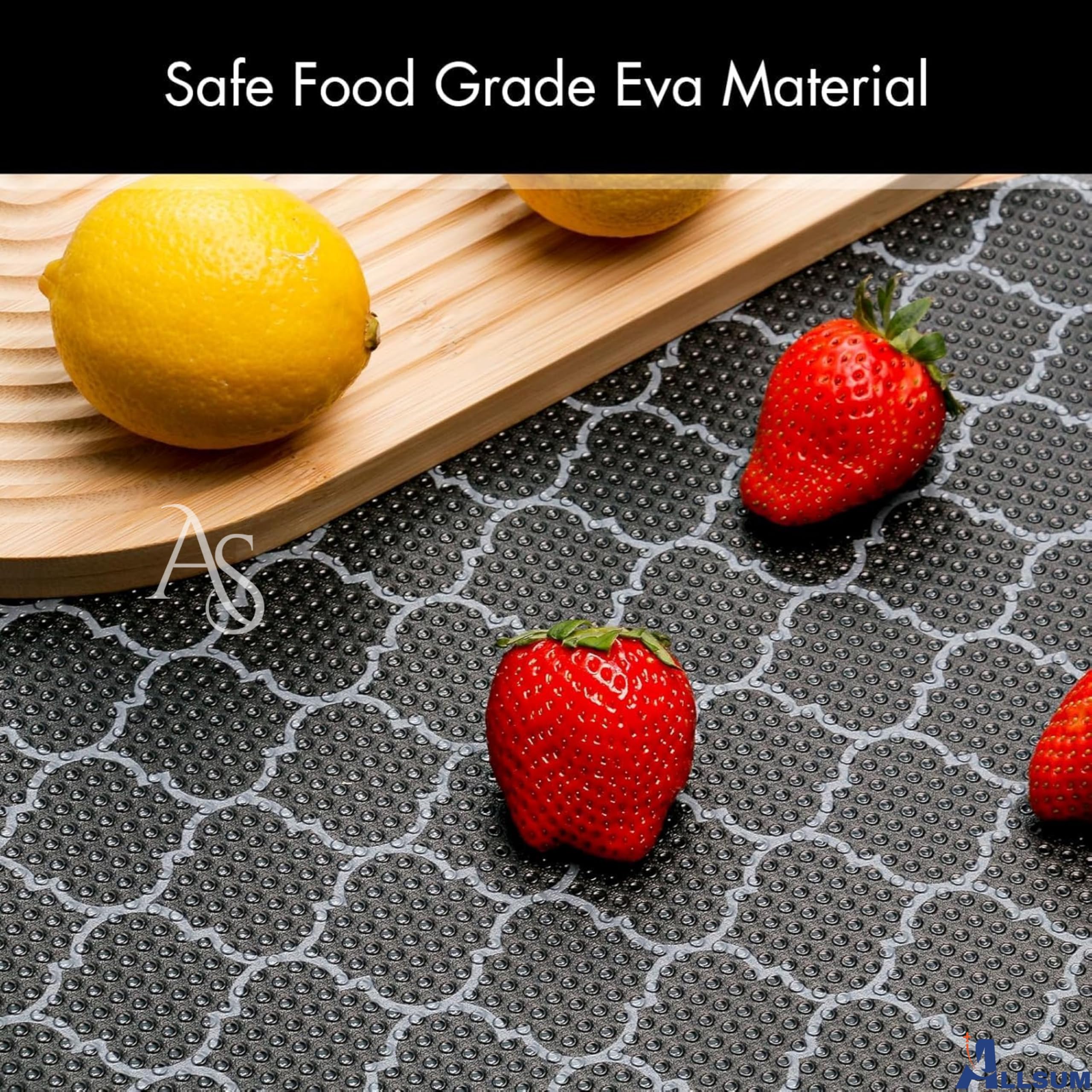 Anti-Slip Kitchen Mat, Shelf Mat Liner Sheet for Cabinet Drawer, Food Grade Multipurpose Washable Fridge Mat, Drawer Mat, Oil-Proof Shelf Paper for Kitchen Cabinets, Refrigerator, Desks (45x500cm) 3