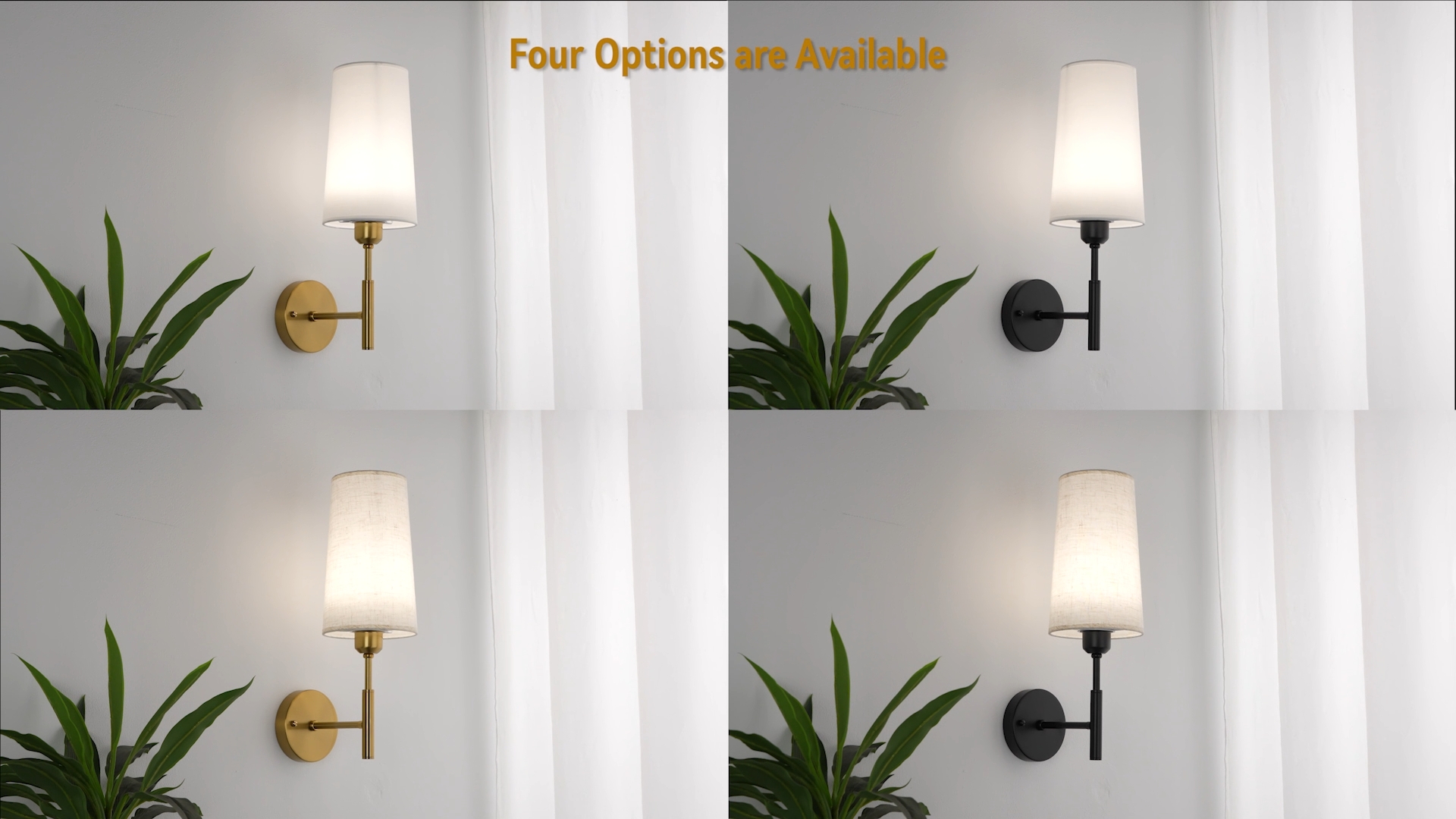 Image of Battery Operated Wall Sconce Set of Two, Gold Wall Sconce, Wall Lamp /Light for Bedroom,Living Room
