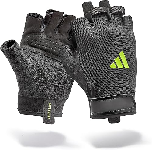 Miniatura 10 de Adidas Guantes esenciales de entrenamiento y levantamiento de pesas, guantes de entrenamiento sin dedos Negro