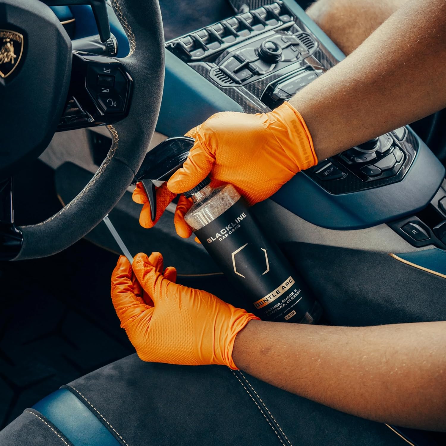 Blackline Leather Cleaner and Conditioner Care Kit with Microfiber Towel, 2 16 Fl Oz Bottles, Gentle APC and Leather Rehydrate, Cleans and Conditions Leather Car Interiors Shoes Bags Furniture & More - Image 2