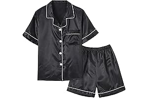 Big Kid's Unisex Satin Pajama Set - Cozy Nightwear Set for Boys and Girls