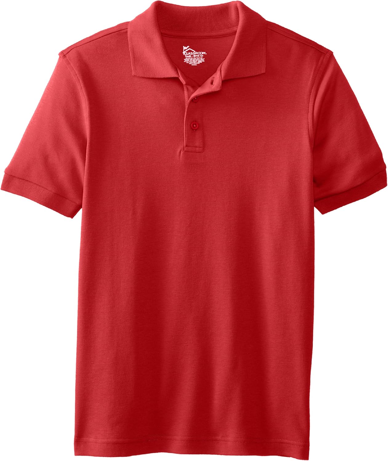 CLASSROOM Boys' Uniform Short Sleeve Interlock Polo: Clothing