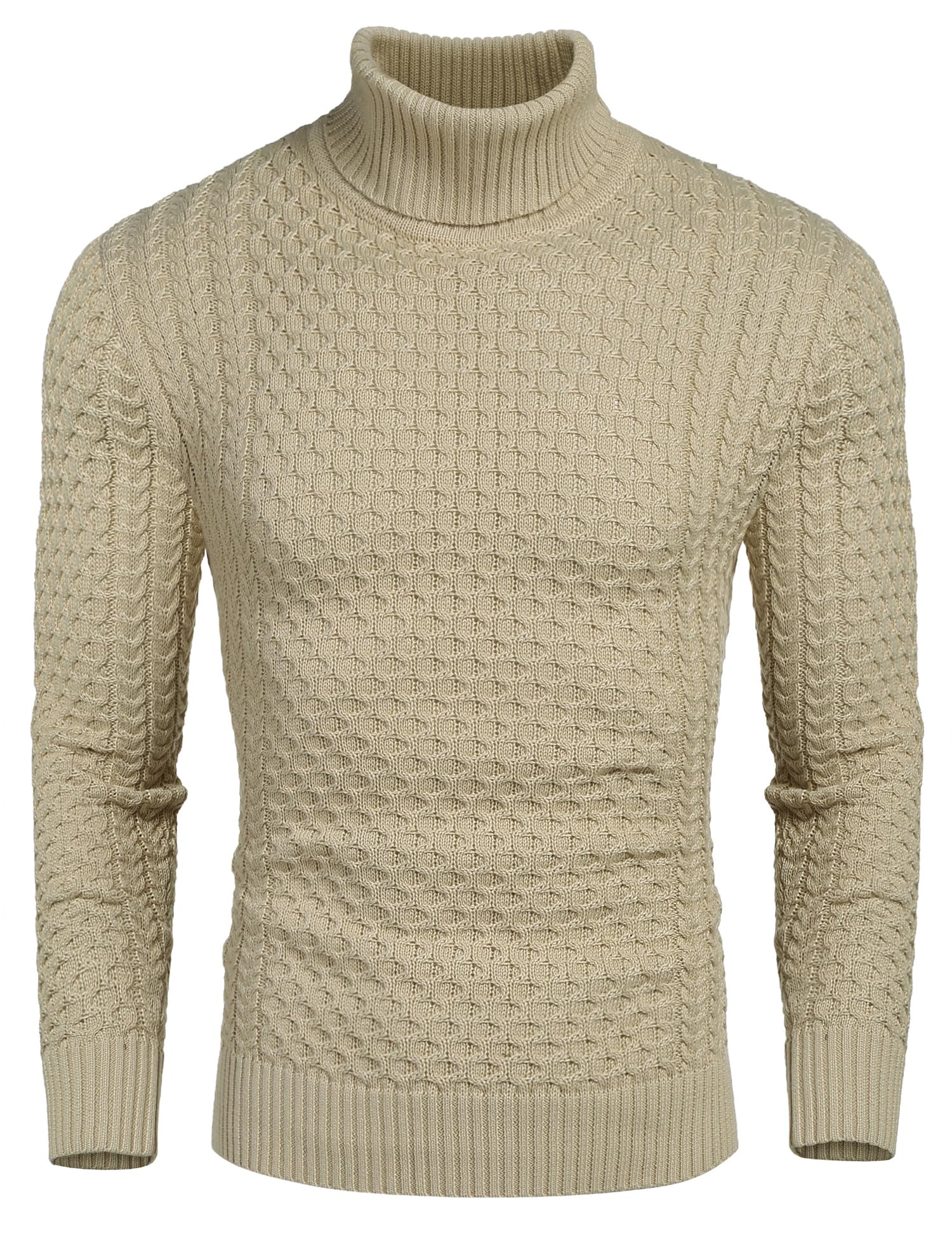 COOFANDY Rollkragenpullover Herren Pullover Rollkragen Slim Fit Rollkragenpulli Turtleneck Strickpullover Rolli Winterpullover