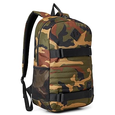 Herschel Supply Co. Fleet Skate Backpack Backpack Bags Woodland Camo/Black, Fleece/Mesh/Rubber