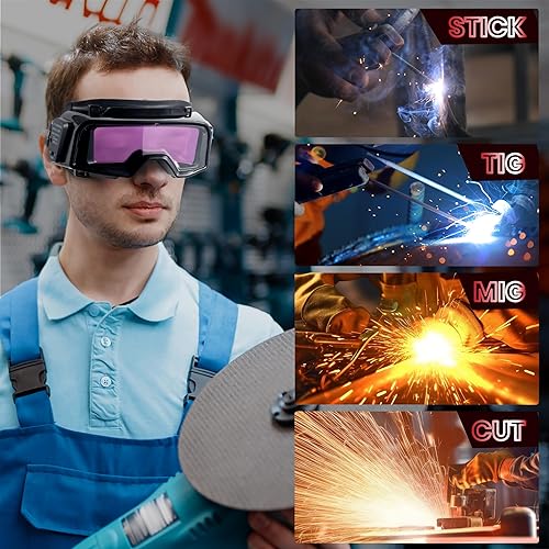 Miniatura 7 de Meonum Gafas de soldadura de oscurecimiento automático, casco de soldadura oscurecimiento automático con sombra ancha 45-99-13, trabajo de