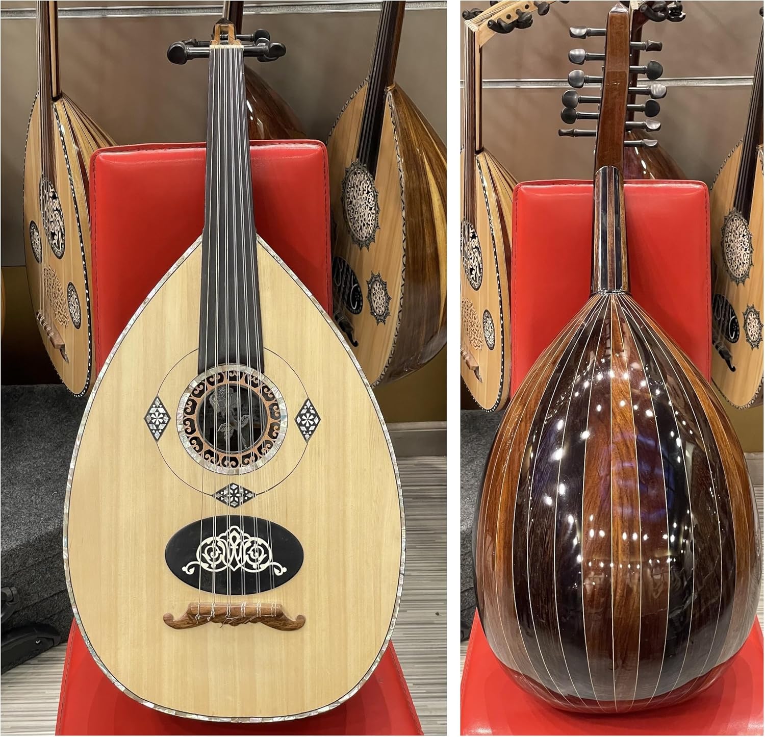 Professional Arabic Oud musical insrument Ud Aoud come with soft Padded bag SABER 01m