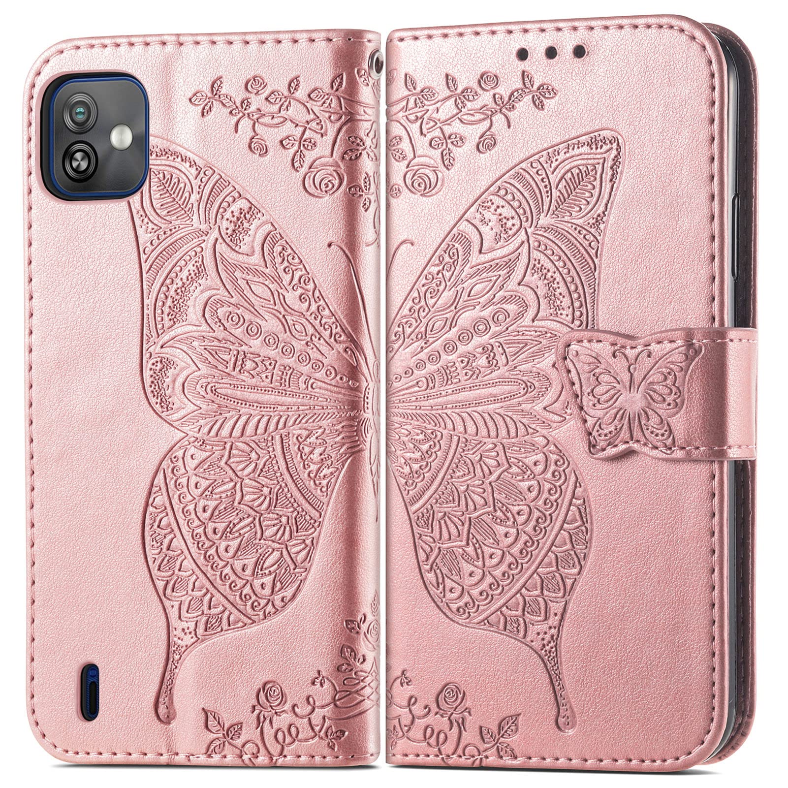 GOKEN Cover per Wiko Y82, Custodia Flip PU Pelle TPU Portafoglio
