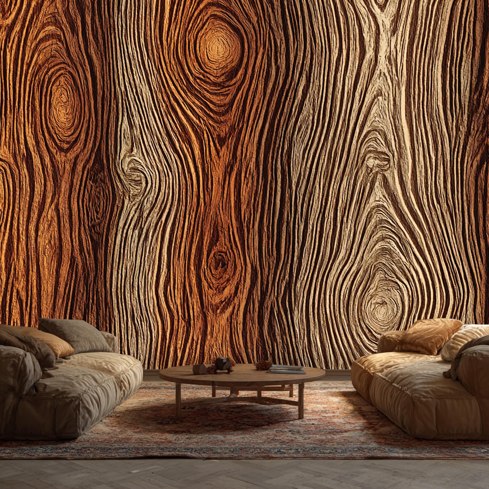 Wood Effect Wallpaper, Rustic Mural Wallpaper, Wood Effect Room Decor Wall Art for Living Room Bedroom Kitchen 150L x 100W cm, SH0283
