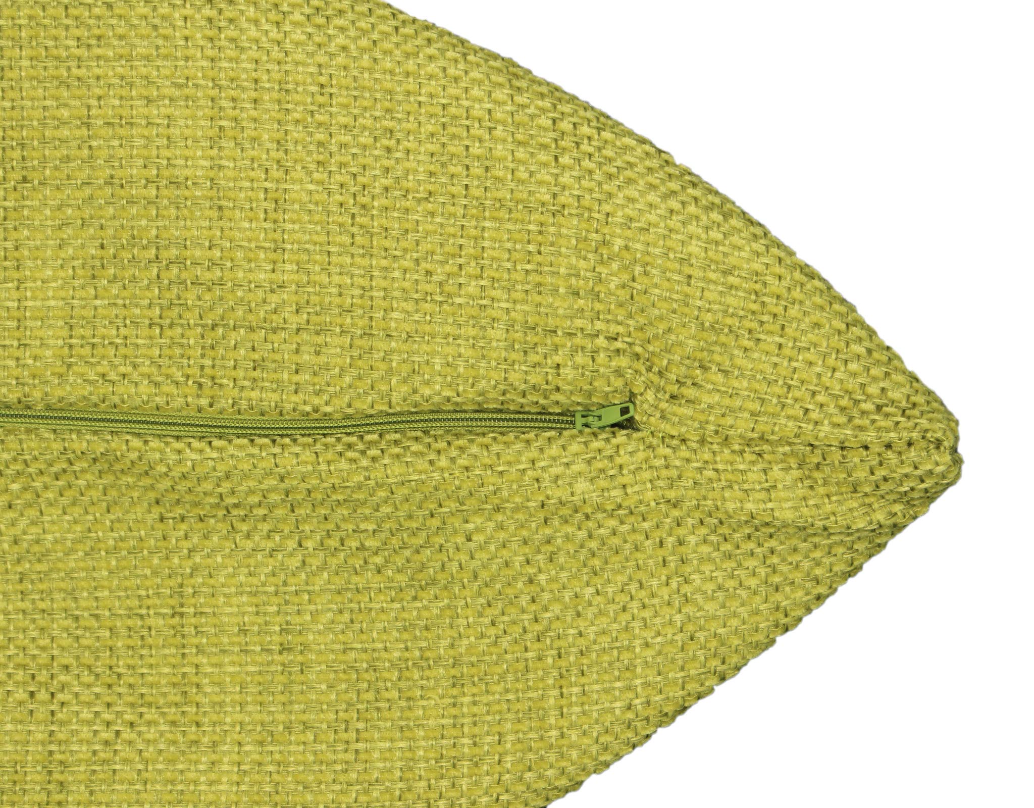 Moon Luxury - Confezione da 2 federe per cuscino in ciniglia, effetto strutturato, 40 x 40 cm, colore: Verde chiaro