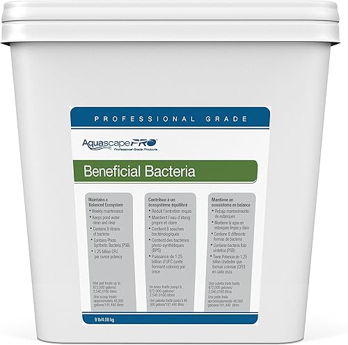 Aquascape Tratamiento de agua para bacterias beneficiosas para estanques, grado profesional de contratista, seco, 1 galón/3.78 L | 30407, blanco