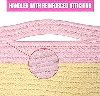 Vista 8 de MINTWOOD Design Canasta de manta de arcoíris extragrande de 22 x 14 pulgadas para decoración colorida de habitación, sala de juegos y aula, canasta